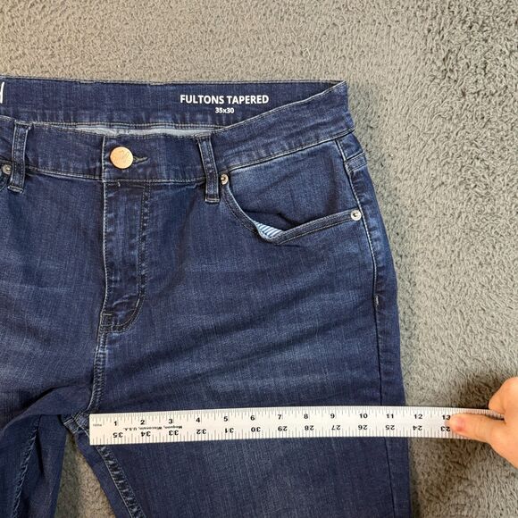 Mugsy Jeans Mens 35x30 (Fits 33x27) Blue Fultons Tapered Fit Stretch Dark Wash - Picture 12 of 15